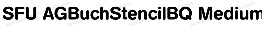 SFU AGBuchStencilBQ Medium字体转换